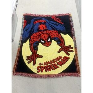 VTG The Amazing Spider-Man Throw Blanket Tapestry  Made in USA The Northwest Co